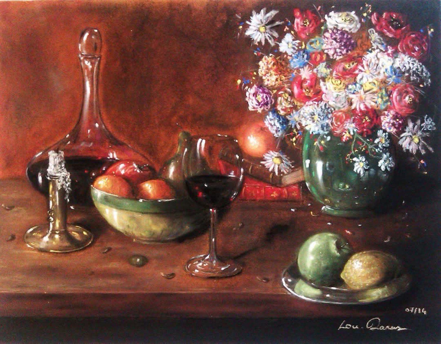 Le petit déjeuner — pastel sec de Daras